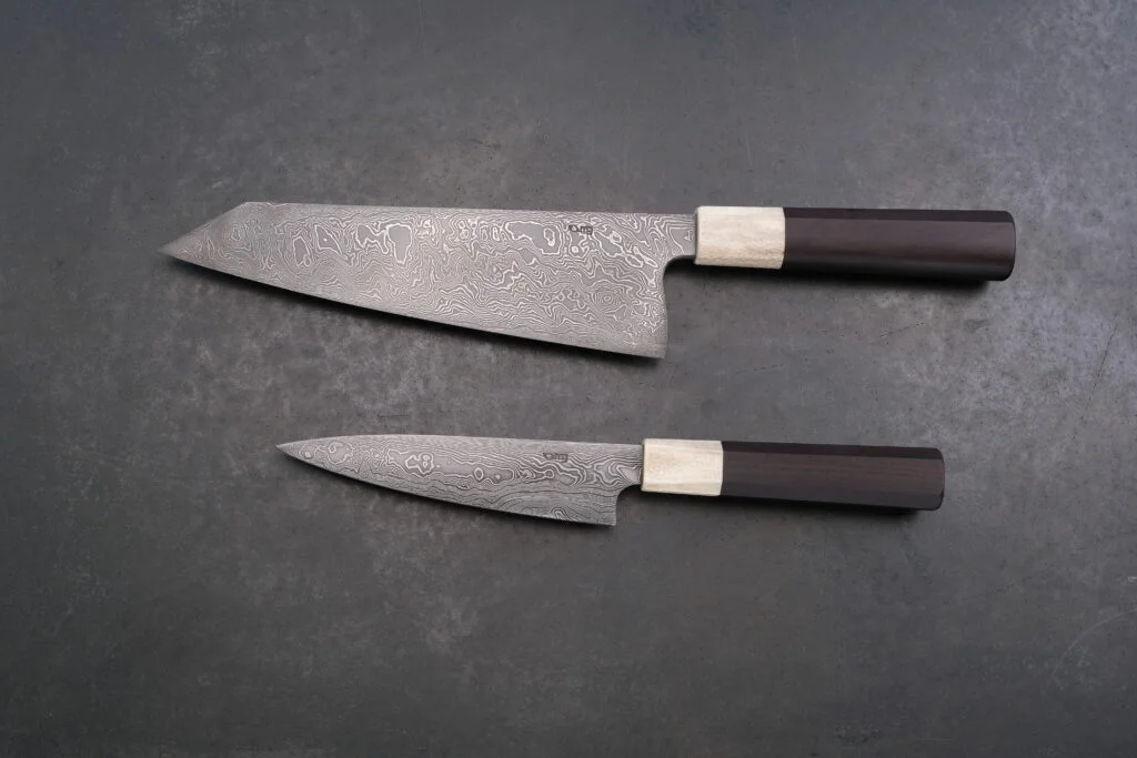 Star Crust – Damaszener Stahl mit Meteorit-Griffschalen
